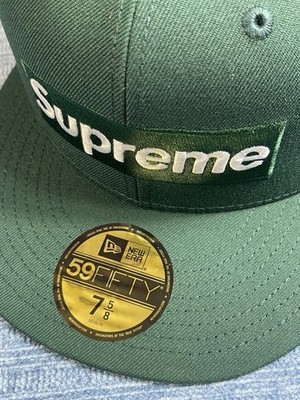 Supreme Shop Anniversary Box Logo Fitted Hat Dark Green Size 7 5/8