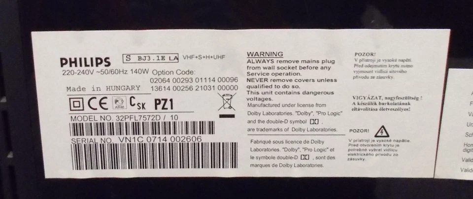 Philips 31 1/2in (32'') Digital-Breitbild-Flachbildfernseher 32pfl7572d/10 - Image 4 of 4