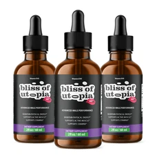 (3 Pack) Bliss of Utopia Drops for Men Extra Strength Male Support 90 Servings