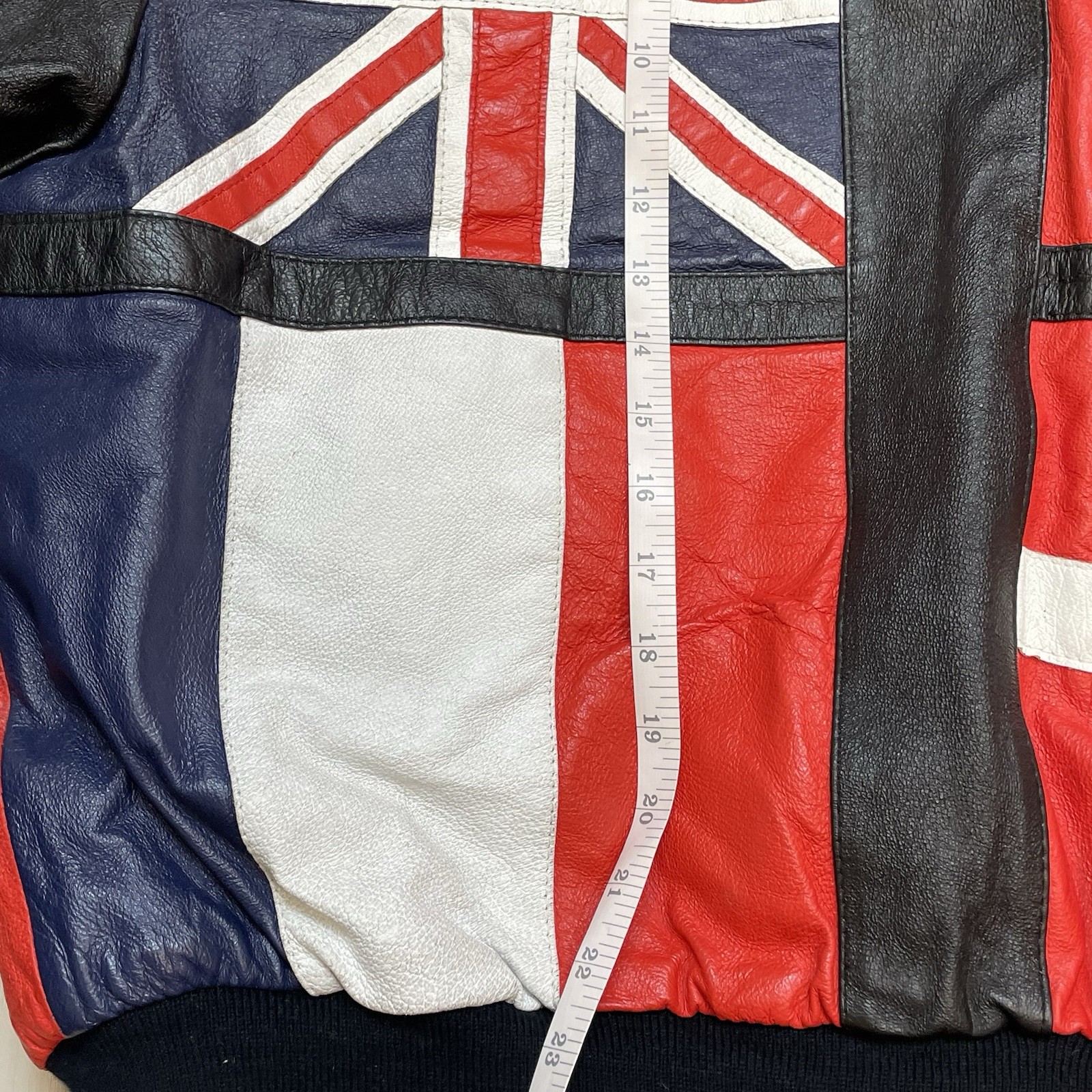 Phase 3 World Flags Bomber Leather Jacket Vintage… - image 11