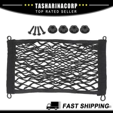 Large Cargo Net for Car Trunk RV Boats Storage Mesh Pocket Net Set w/ 4 Screw