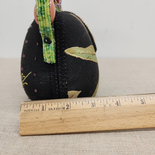 Vintage Mary Francis beaded Embelished Floral purse Handbag With Tassel - Picture 13 of 14