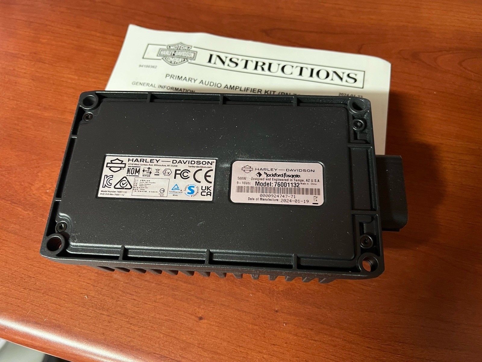 Harley Davidson 500 Watt Amp 2024-25 Road Glide