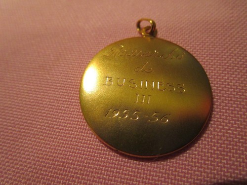Vintage Medal, Blessed Virgin Mary gold Pendant RECUERDO 18 1955-56 - 第 5/7 張圖片
