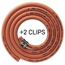 8mm High Pressure Gas Hose Pipe Orange LPG Propane Butane BBQ Caravan EN16436