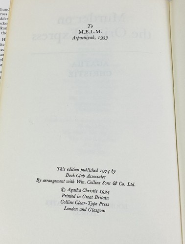 Murder on the Orient Express by Agatha Christie Hardcover 1974 Vintage Mystery - Picture 7 of 9