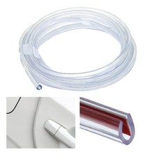 Car Door Edge Guards, 32ft Clear Chrome Universal U Shape Rubber Sealed Door ...