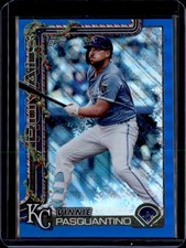 2025 Topps Holiday #H198 Vinnie Pasquantino Blue Metallic Glitter Holiday