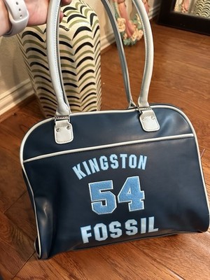 Fossil 54 Kingston Handtasche Tasche Bowling Bag Navy Vintage Y2K