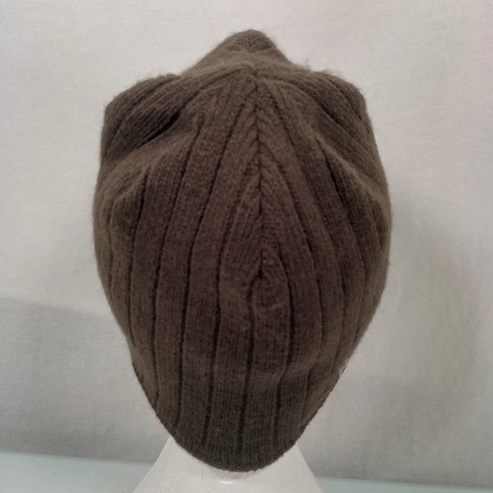 Gorro tejido Carhartt doble capa acanalado tejido marrón invierno ropa de trabajo Foto 4 de 4