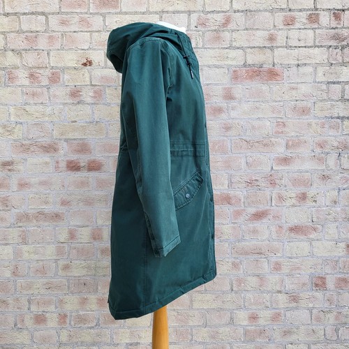Seasalt Plant Hunter 2 Coat Womens UK 8 Green Tin Cloth Fishtail Sherpa Lined - Bild 4 von 14