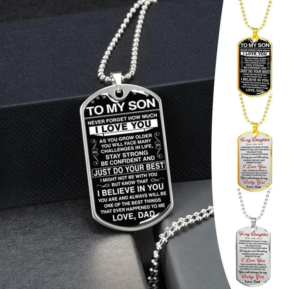 To my son never forget clearance that i love you dog tag