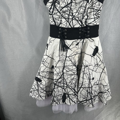 Robe Vixxsin Crow femme taille moyenne à lacets Rockabilly Punk gothique Halloween - Photo 2/19
