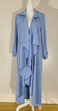 Nwt Forever Twentyone Draped Open Front Jacket Light Blue Large L
