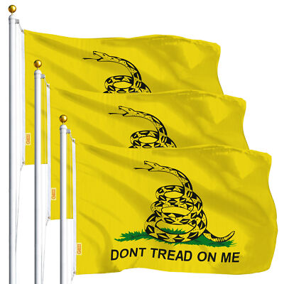 3 PACK of 3x5ft Dont Tread on Me Gadsden Flag Gadsden Tea Party