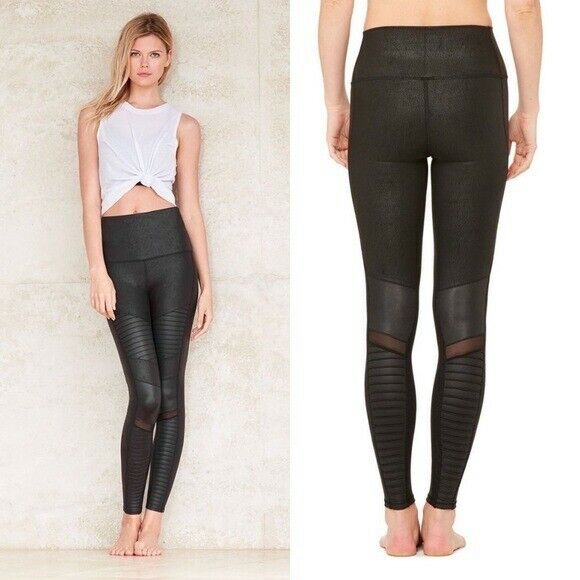 Alo Yoga High Waist Moto Performance Leather Legging XS | eBay Alo Yoga High Waist Moto Performance Leather Legging XS | eBay