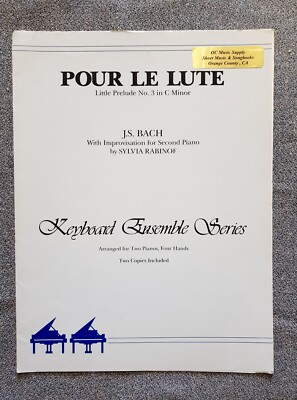 Pour Le Lute Little Prelude No 3 In C Minor 2 Pianos 4 Hands, JS Bach (1990)