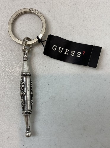 Guess Key Chain Designer Silver Metal Tag #22A - Picture 2 of 4