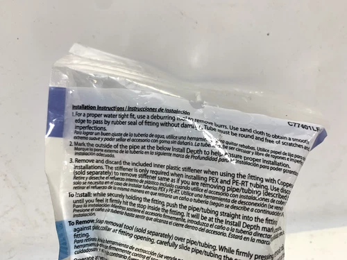 Jones Stephens C77401LF Plumbite Push On Coupling Lead Free 3/4" x 3/4 - Picture 7 of 8