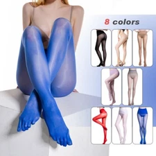 Seamless Sheer Separate 5 Toe Glove Shiny Pantyhose Transparent Tights Stockings