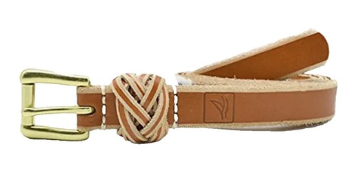 Everlane Cognac Brown Leather Belt Small Silver Buckle Italian Leather EVERLANE MADE IN USA LIGHT BROWN GENUINE ITALIAN LEATHER  main image 3