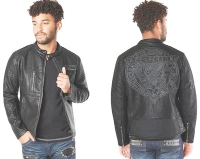 affliction leather jacket buckle