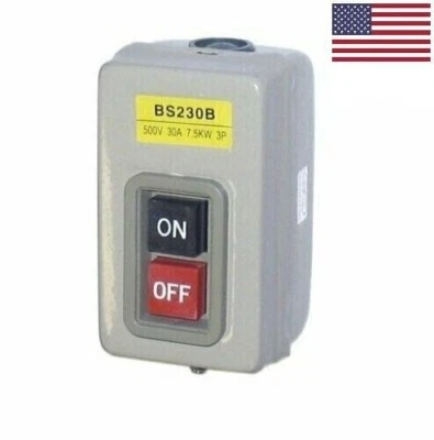BENCH TOOL DRILL PRESS SWITCH PUSH BUTTON ISOLATOR METAL STARTER MOTOR BS230B
