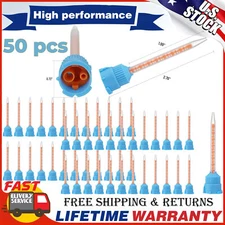 50x New Blue/Orange Temporary Crown & Bridge Dental Mixing Tips 10:1 Ratio (FDA)