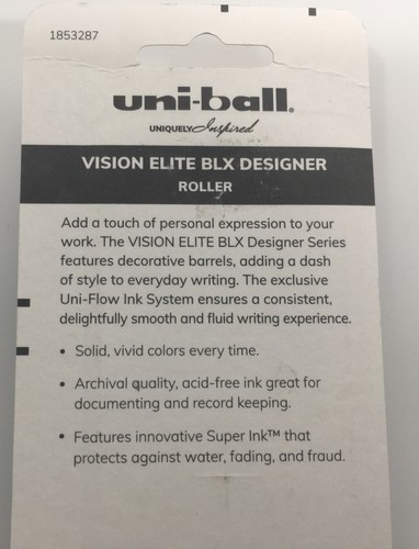 BOLD uni-ball Vision Elite BLX Designer Roller BLUE BLACK RED BLACK VIOLET BLACK - Picture 8 of 22
