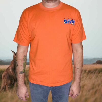 Cairns Dive Mens Shirt Large Orange Great Barrier Reef Australian