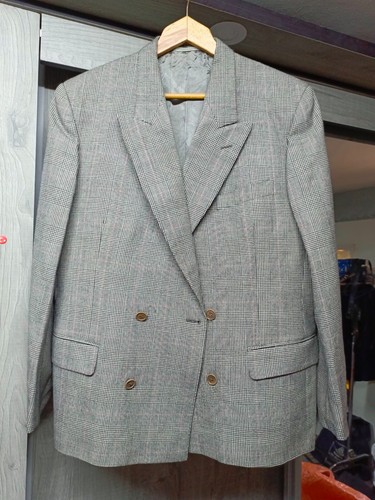 1950s Vintage all worsted handtailored Bespoke db gangster glen check suit 42R - Picture 6 of 14