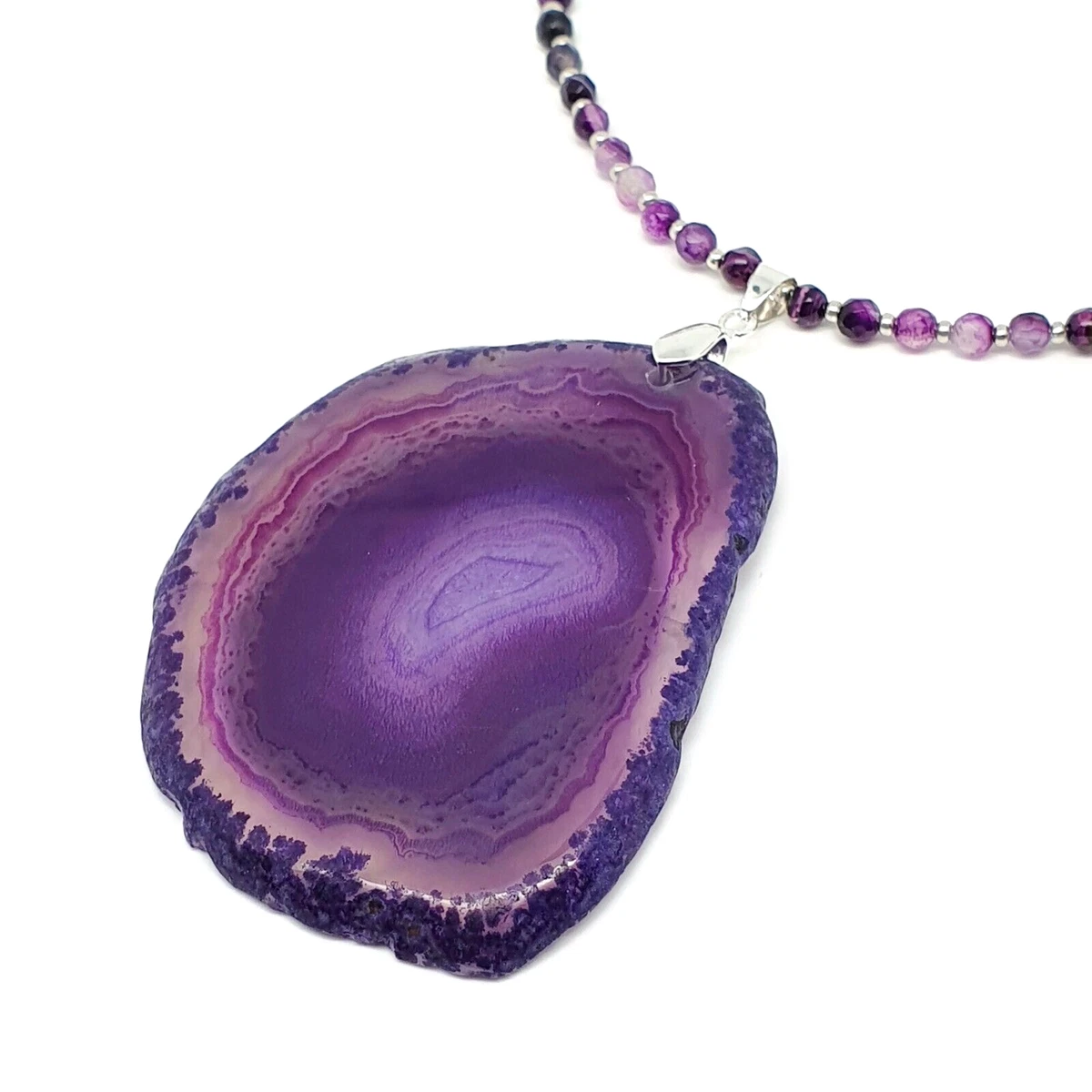 Purple geode deals necklace