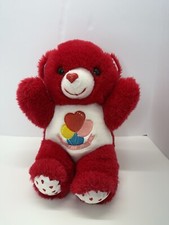 Vintage Stuffed Plush Red Teddy Bear I Love You Heart Balloon Valentines Day 13  