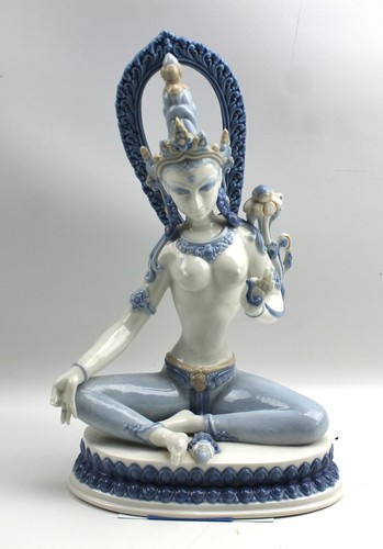 Vintage Lladro 11" Hindu Goddess Rare Figurine No Box - Picture 2 of 5