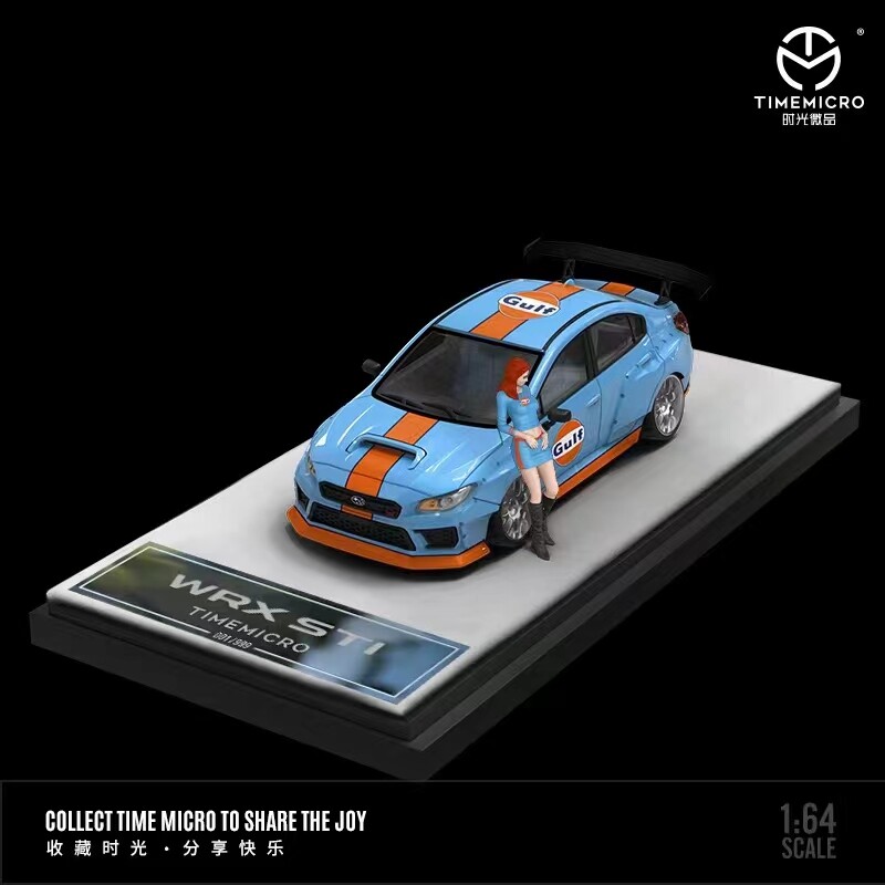 1/64 SUBARU スバル インプレッサ WRX STI GULF Time Micro 1:64 Model Car Subaru WRX STI Alloy Sport Vehicle