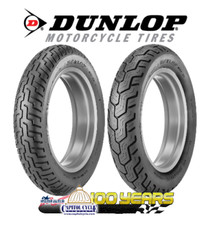 DUNLOP D404 FRONT AND REAR TIRE SET 120/90-18 FRONT AND 170/80-15 REAR BLACKWALL
