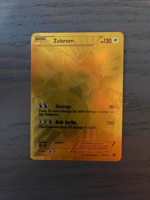 pokemon zekrom gold card pokemon zekrom gold card