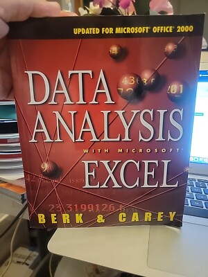 Data Analysis with Microsoft Excel : Updated for Office 2000 by Patrick Carey...