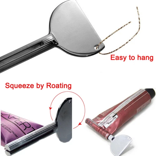 2 Stück Edelstahl Tube Zahnpasta Quetscher Schlüssel Spender Auswringer Squeeze Tool - Bild 5 von 7