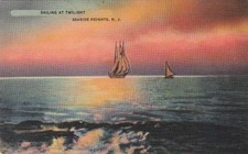 Postcard Sailing at Twilight Seaside Heights NJ 