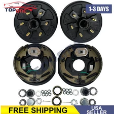 Electric Trailer Brake 10"x2-1/4" & 6-5.5" Hub Drum Kit For 3500 lb Axle.