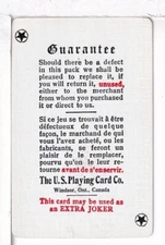 Single Playing Card Joker, "Extra Joker" USPC, United States, 1950's
