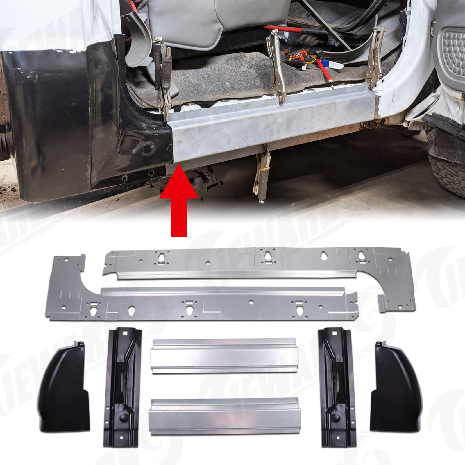 Outer Rocker Extended Cab Inner & Outer Rocker Panels & Cab Corners For 99-17 Ford ...