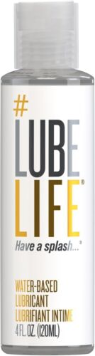 Water-Based Personal Lubricant, Lube for Men, Women & Couples, Non-Staining, 4 F