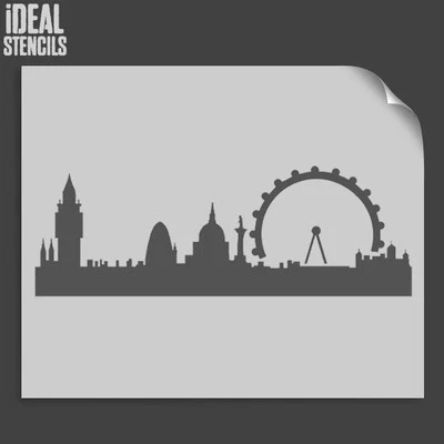 IDEAL STENCILS LTD Plantilla de silueta de horizonte de Londres decoración de pared arte artesanía pintura plantillas ideales Ltd