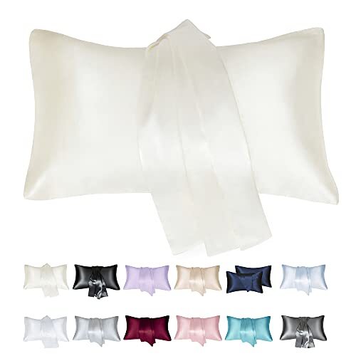 Satin Pillow Cases for Hair and Skin, 2 Pack Standard(20