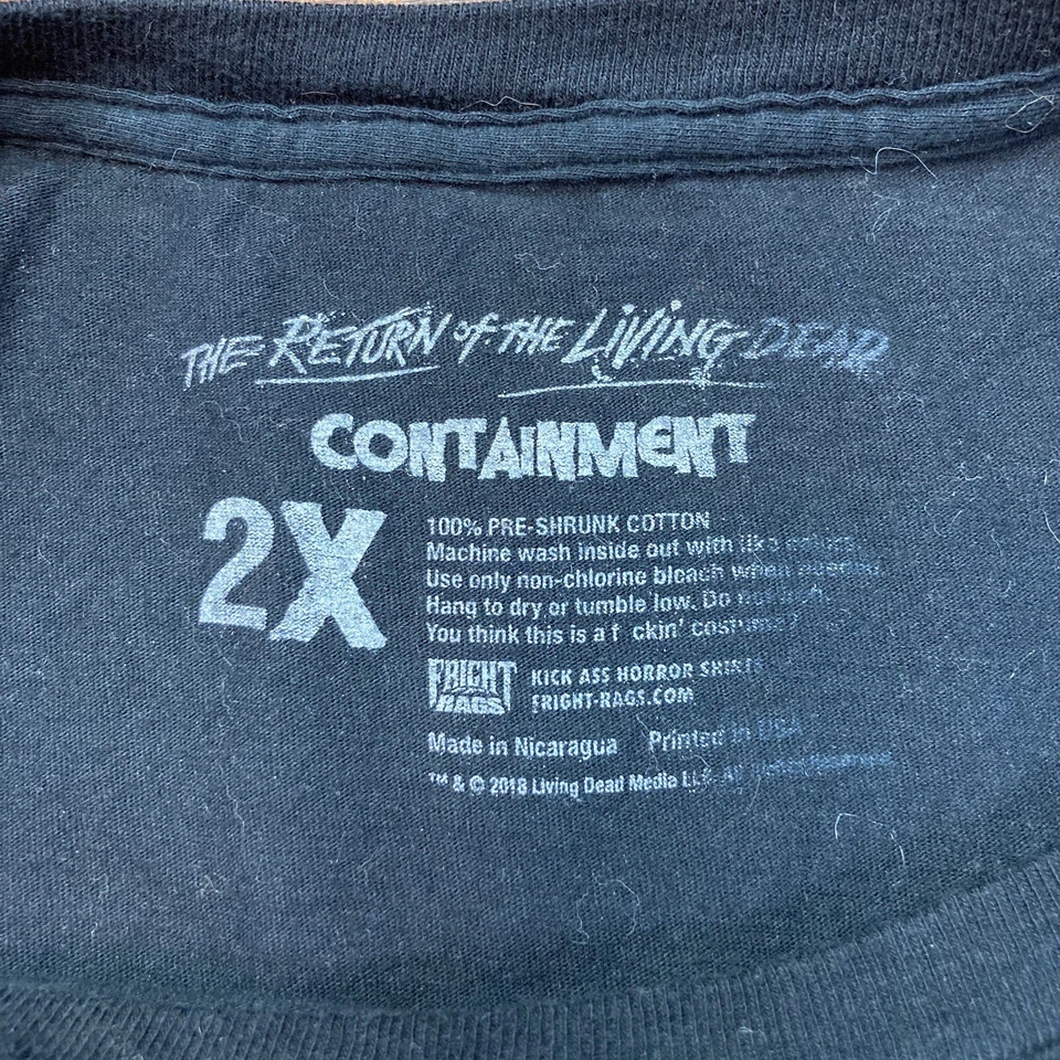 RETURN OF THE LIVING DEAD Fright Rags Horror Movie T-Shirt 2XL - Image 3 of 4