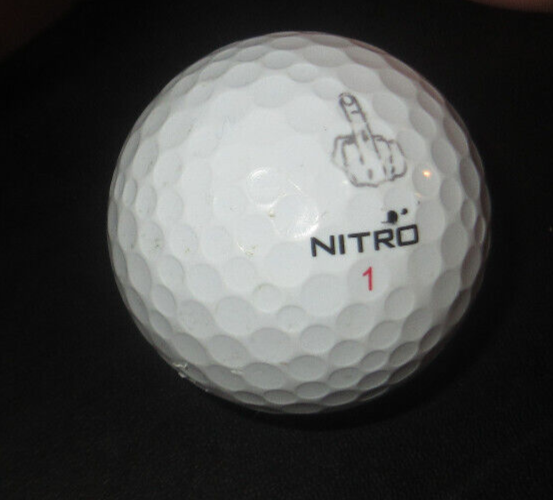 Netro Flipping Off Flipping Off Giving The Finger Flying The Bird Logo Golf Ball | eBay