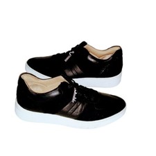 Naturalizer Hadley Women's Size 9W Comfort Sneakers Black Leather Super Clean 