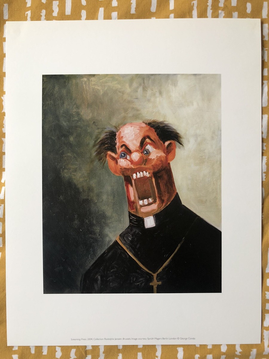 George Condo print SCREAMING PRIEST - Mental States
